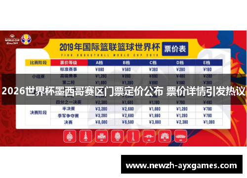 2026世界杯墨西哥赛区门票定价公布 票价详情引发热议
